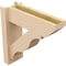 Ekena Millwork 6-in W x 18-in D x 18-in H Funston Slat Rough Cedar Woodgrain TimberThane Outlooker, Primed Tan OUTUR060X18X18FST24RCPR - alternate 2